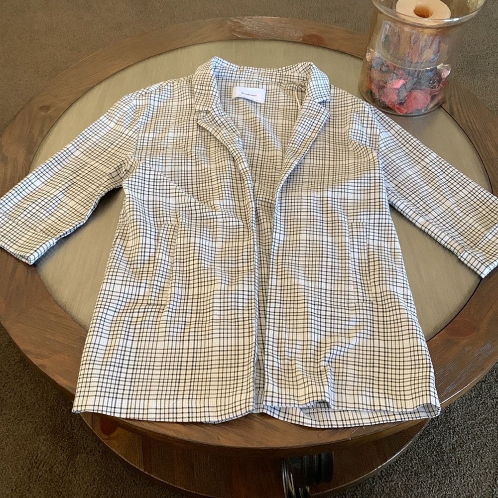 Strativarius Oversized Check Print Blazer Work to Casual City Wear Sz S
